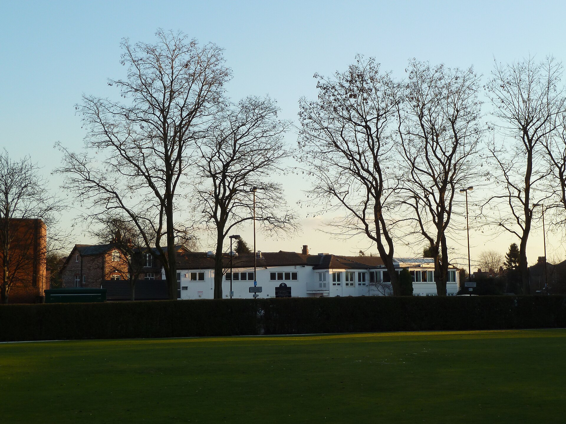 View across the Bowling Green, Hale, Trafford